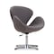 Manhattan Comfort Raspberry Adjustable Swivel Chair in Grey and Polished Chrome, PK2 2-AC038-GY - alternate 2